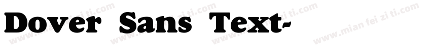 Dover Sans Text字体转换